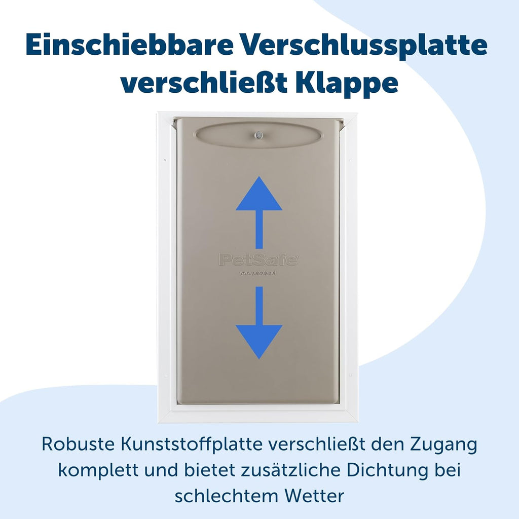 PetSafe Aluminium-Haustiertür für extremes Wetter , Energieeffiziente Katzen- und Hundeklappe, Für Haustiere bis 18 kg, Gre M