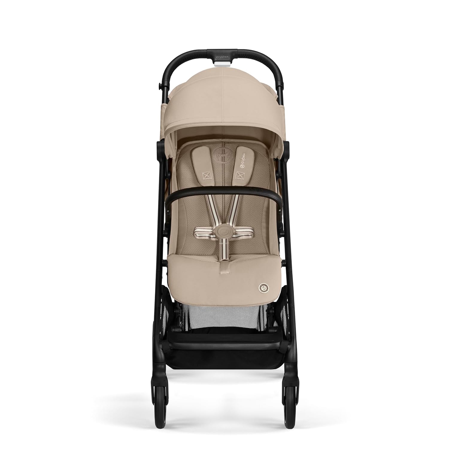 Cybex Gold Passeggino Beezy con imbracatura One-Pull, Dalla nascita fino a circa 4 anni (max. 22 kg), Compatto ed ergonomico, Almond Beige (Beige con telaio nero)