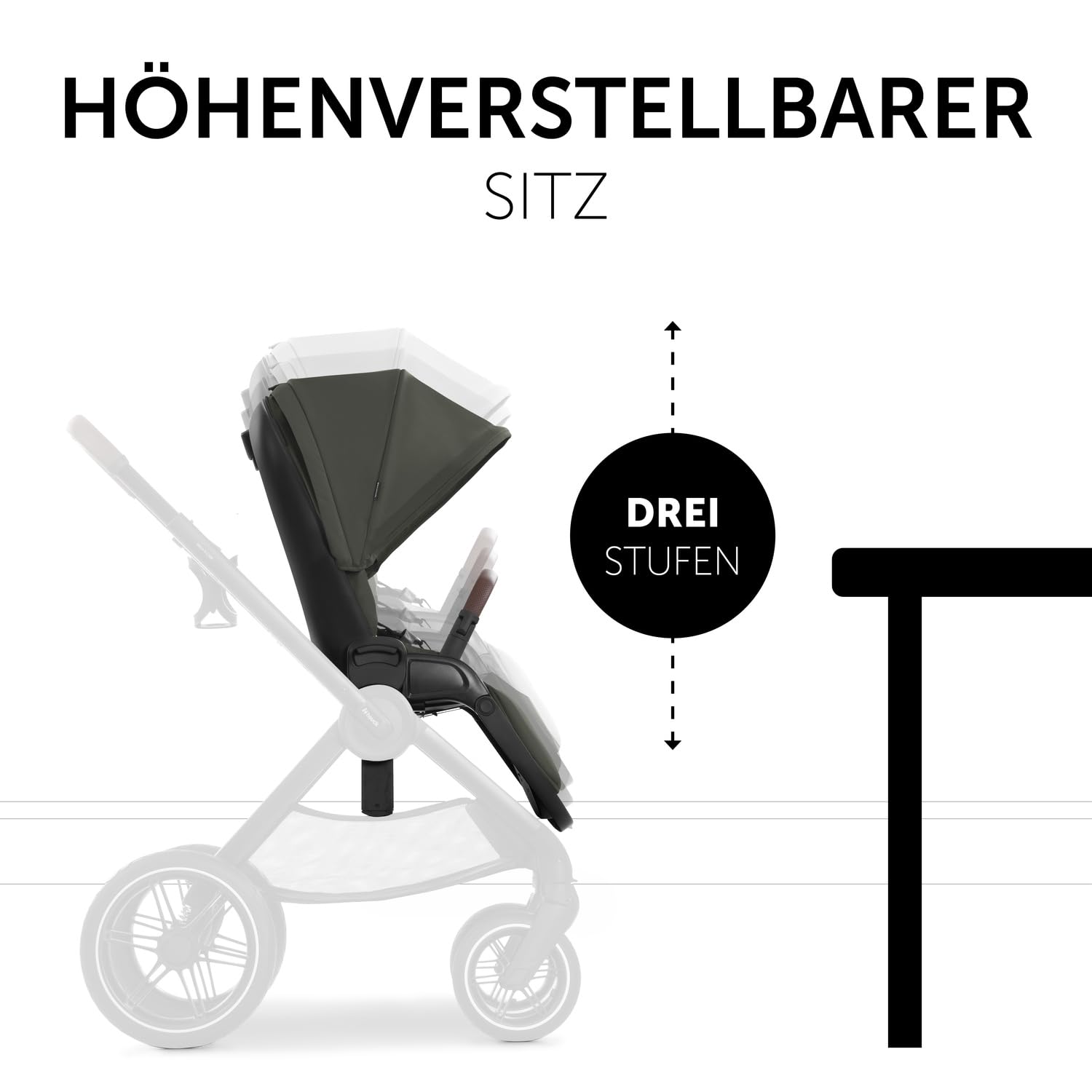 hauck Kinderwagen mit Beindecke Walk N Care ab Geburt bis 22 kg mit Liegefunktion, Becherhalter, Sitz Wendbar & Höhenverstellbar, Gummireifen, Teleskopgriff, UPF 50+, Zusammenklappbar (Dark Navy Blue9