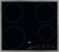 AEG Piano cottura a induzione autarchico 60cm / 4 zone con 2x funzione Power per una cottura rapida / 9 livelli di potenza / cornice in acciaio inox / Timer / Controlli Touch / Blocco di sicurezza bambini / Indicatore di calore residuo / IKB6430AMB