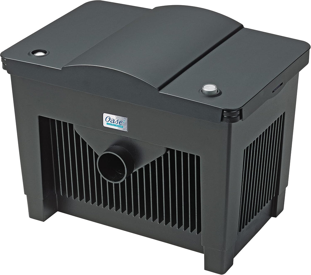 OASE 57377 Filtro a flusso continuo BioSmart UVC 16000 adatto per laghetti fino a 16 m³, sistema di filtraggio, set di filtraggio incl. materiale filtrante e chiarificatore UVC, nero