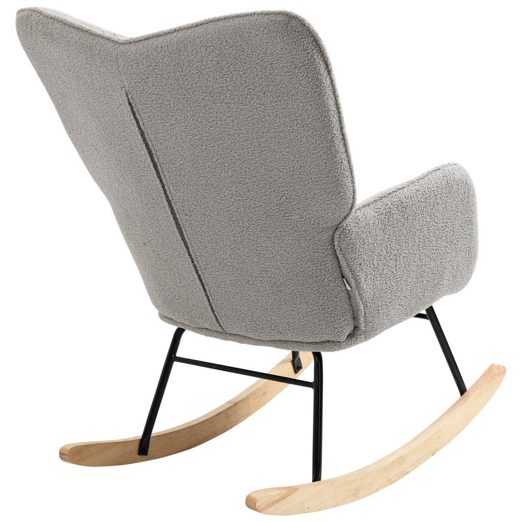 HOMCOM Schaukelstuhl Wohnzimmer Schwingsessel elegant gemütlich