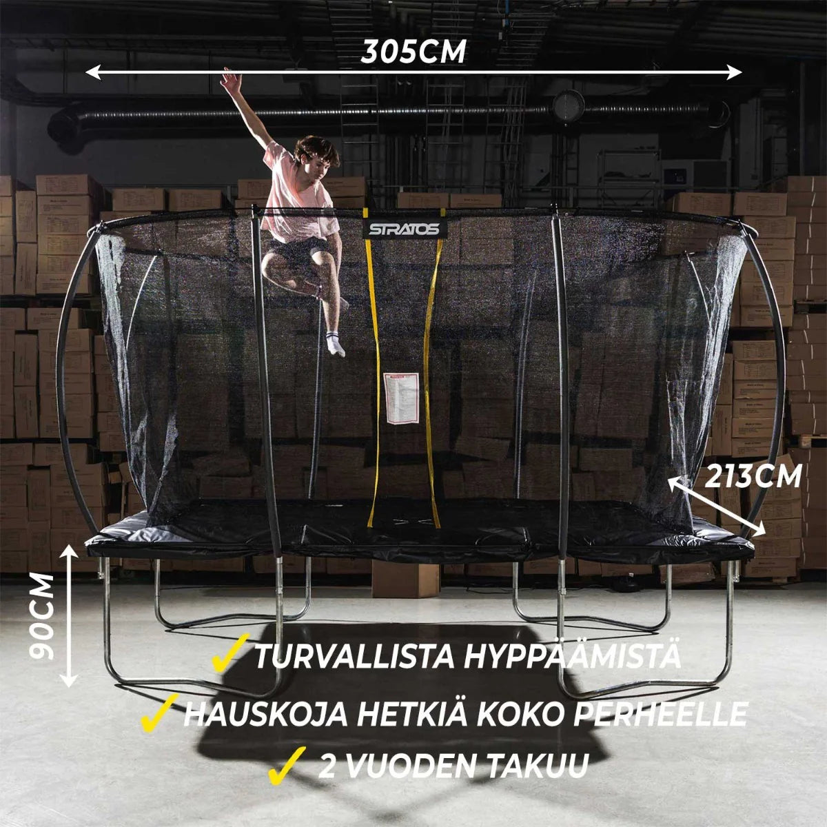 Stratos Trampolino Rettangolare 213 x 305 cm / 7 x 10 piedi