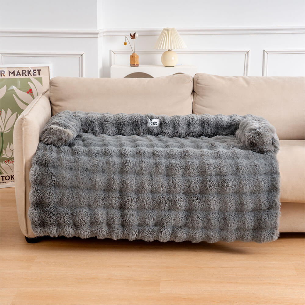 Flauschiges Hundesofabett mit beruhigendem Schutz für Ihr Haustier