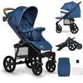 LIONELO Annet Buggy fino a 22 kg con funzione reclinabile, passeggino compatto richiudibile con accessori, ruote in schiuma EVA, zanzariera, coprigambe, portabevande, cestino (Golden Moments, Tour)