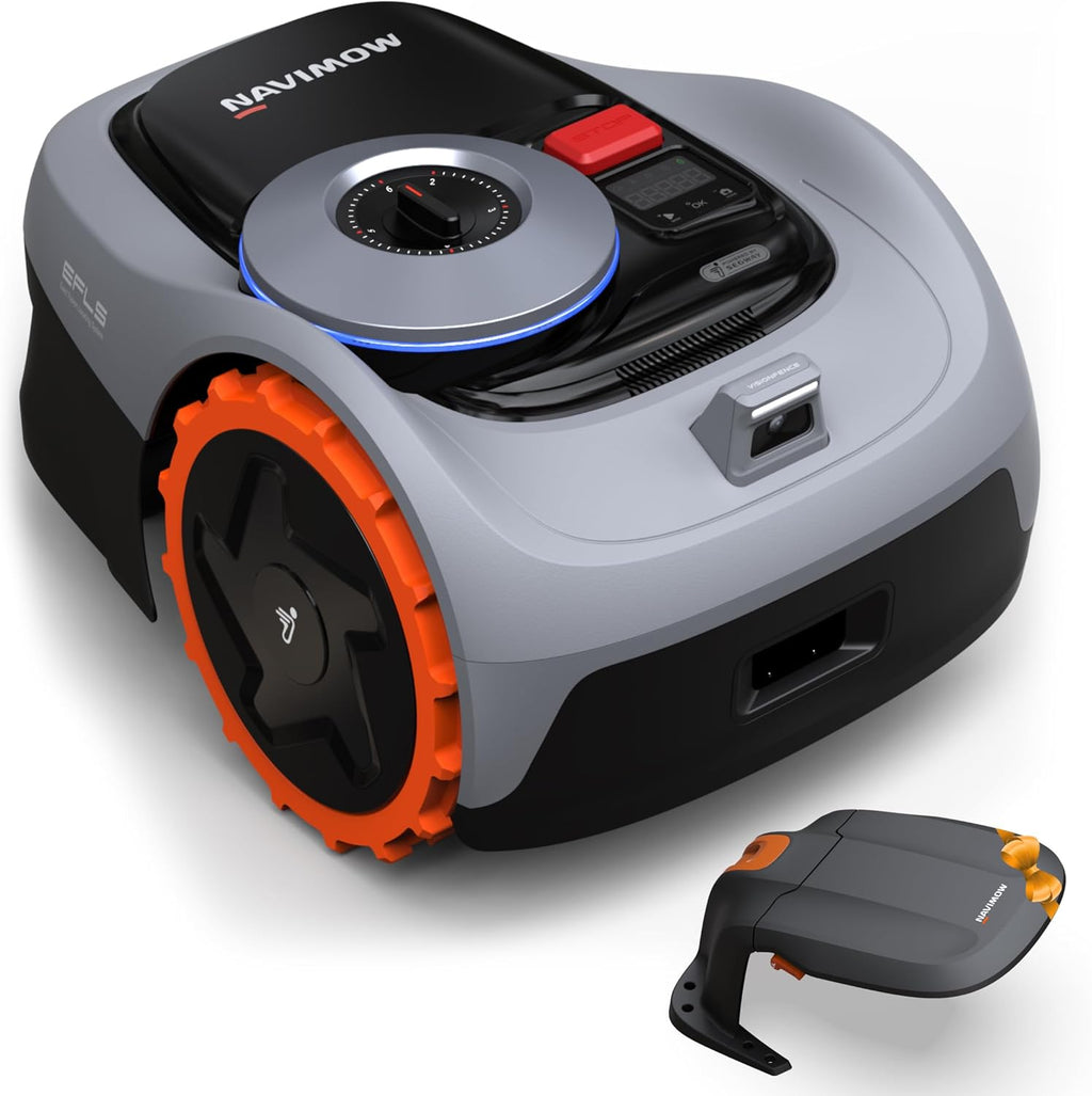 Robot rasaerba Navimow i105E senza filo perimetrale, consigliato per 500 m², max. 600 m², robot tosaerba RTK+Vision vincitore di test, robot rasaerba con protezione per ricci, mappatura automatica AI, bordo virtuale, multizona