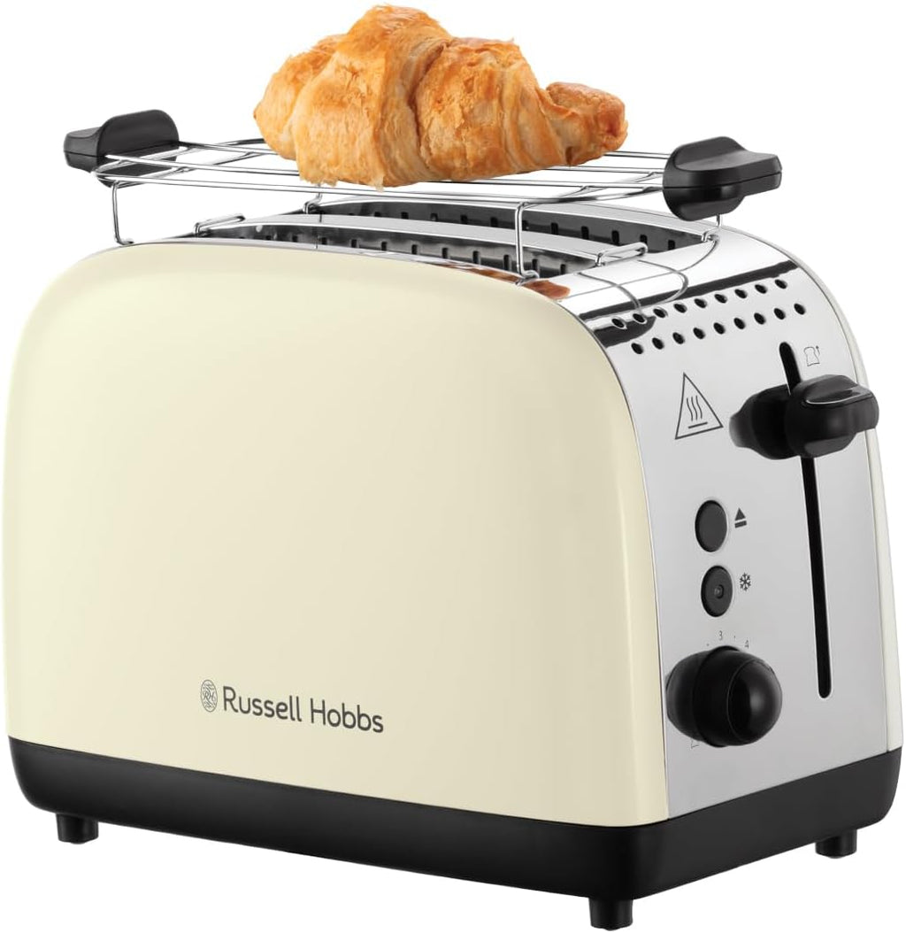 Russell Hobbs Frühstücksset Colours+ Creme: Kaffeemaschine 24033-56 [Digitaler Timer] + Wasserkocher 20415-70 [1,7l, 2400 W] + Toaster 26551-56 [für 2 Scheiben], Frühstücksserie