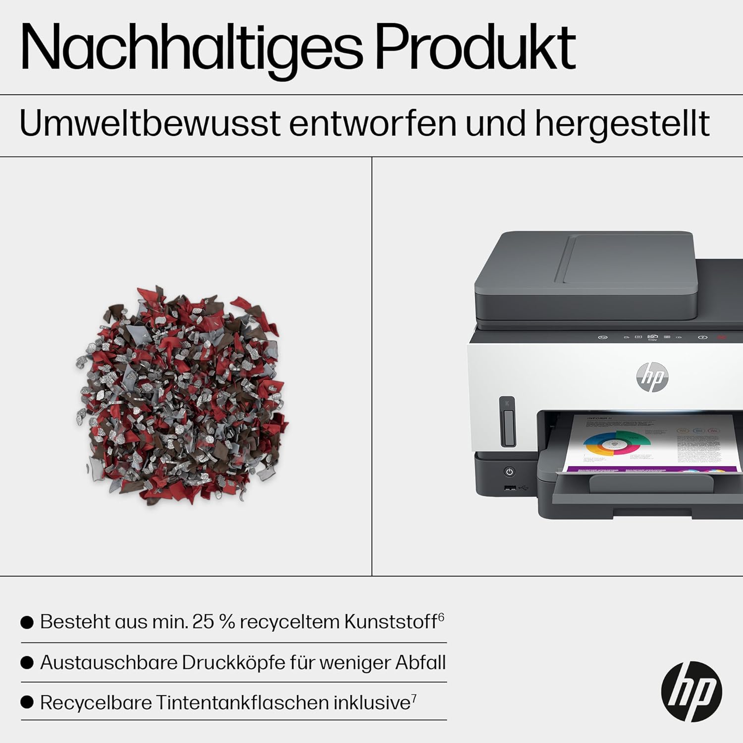 Stampante multifunzione HP Smart Tank 7605 4-in-1 (Wi-Fi; fronte/retro; ADF) – 3 anni di inchiostro incluso, 3 anni di garanzia, serbatoio inchiostro grande, alta autonomia, stampa di alta qualità