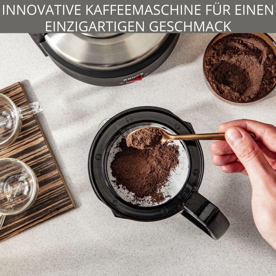 Krups KM4689 Macchina da caffè con filtro T8 | 850 Watt | Spegnimento automatico | 8-12 tazze | Interruttore on/off illuminato | Nero