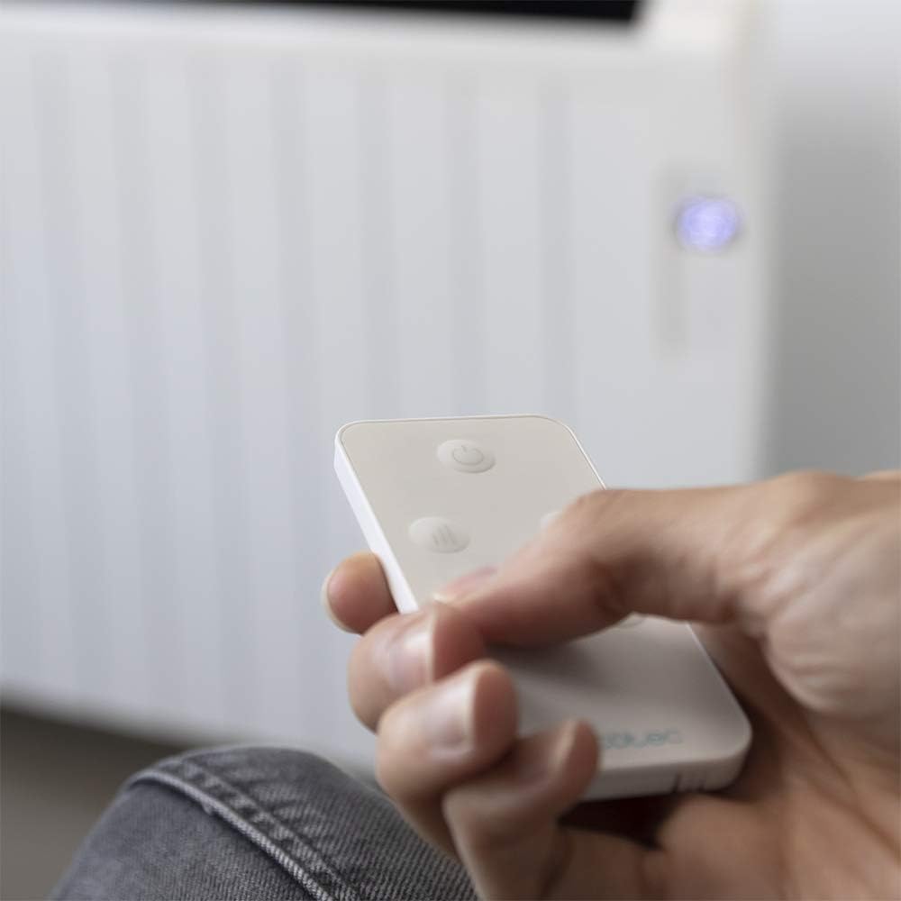 Cecotec Radiatore a olio con telecomando ReadyWarm 2500 Thermal. 1800 W, 12 elementi in alluminio, schermo LCD, 3 modalità di riscaldamento, timer, design sottile, protezione contro il surriscaldamento Overprotect System