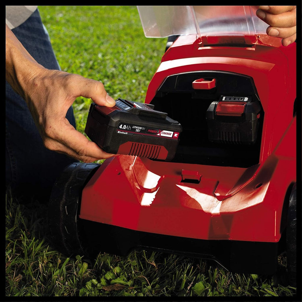 Tagliaerba a batteria Einhell GE-CM 36/37 Li-Solo Power X-Change (36 V, larghezza taglio 37 cm, fino a 400 m², cesto di raccolta 45 L, altezza taglio 25-75 mm, senza batteria)