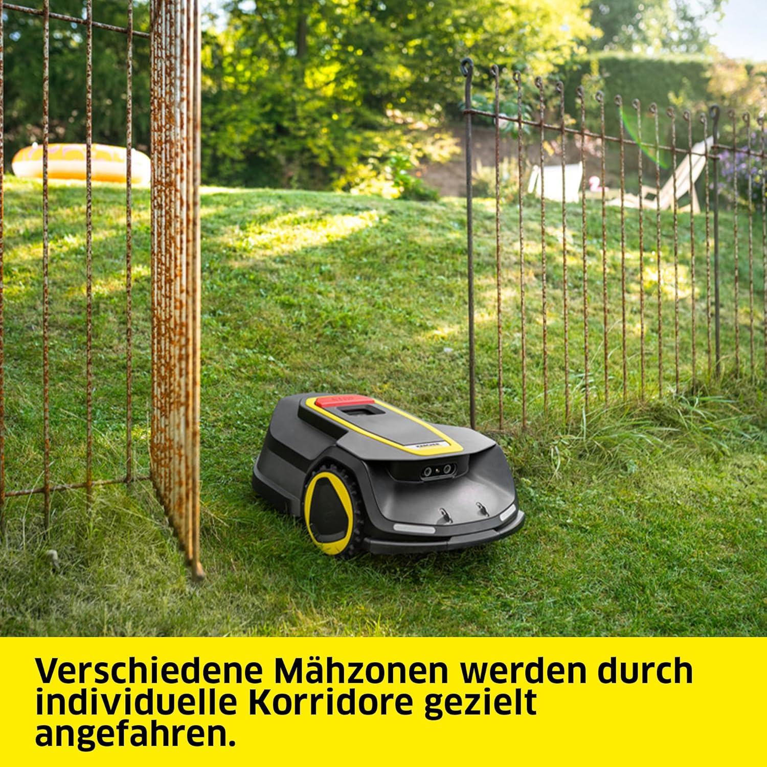 Kärcher Akku-Rasenmäher LMO 2-18, Grasfangbehältervolumen 30 l, 5 stufige Schnitthöhenverstellung 3.500 U/min, ohne Akku und Ladegerät, gelb
