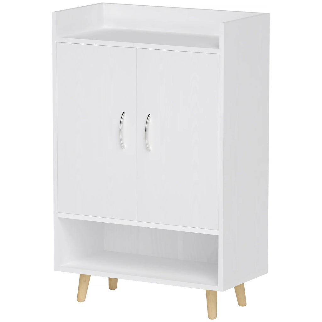 HOMCOM Schuhschrank mit viel Stauraum und kippsicherem Design Weiß