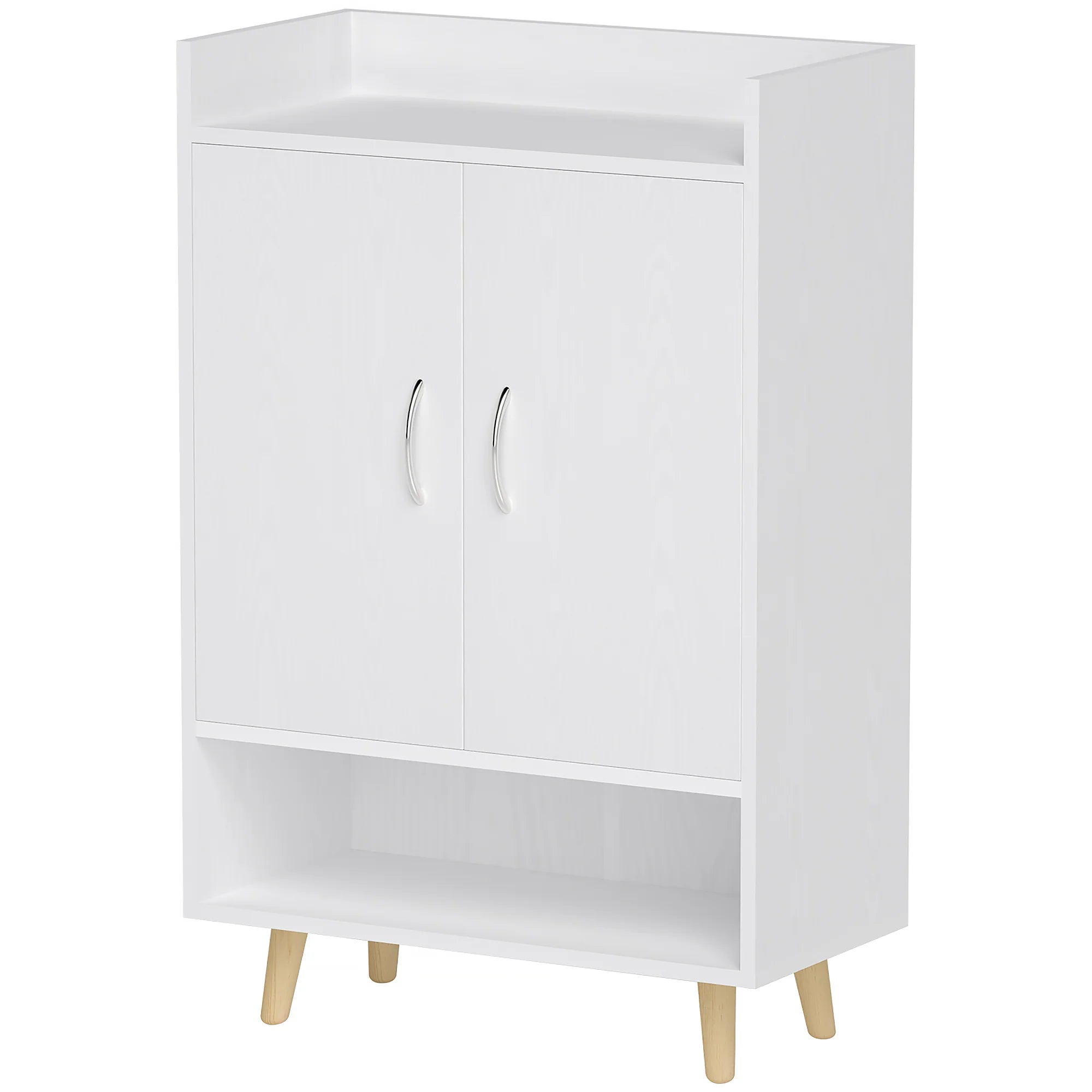 HOMCOM Schuhschrank mit viel Stauraum und kippsicherem Design Weiß