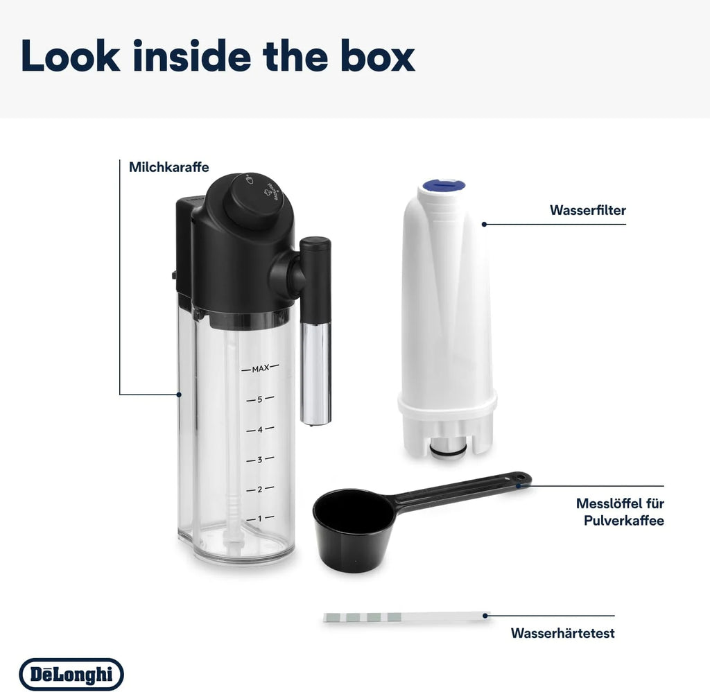 De'Longhi Magnifica Evo ECAM 292.81.B Macchina da Caffè Automatica con Sistema LatteCrema, 7 Bevande One-Touch per Cappuccino, Espresso e Altre Specialità al Caffè, Funzione 2 Tazze, Nera