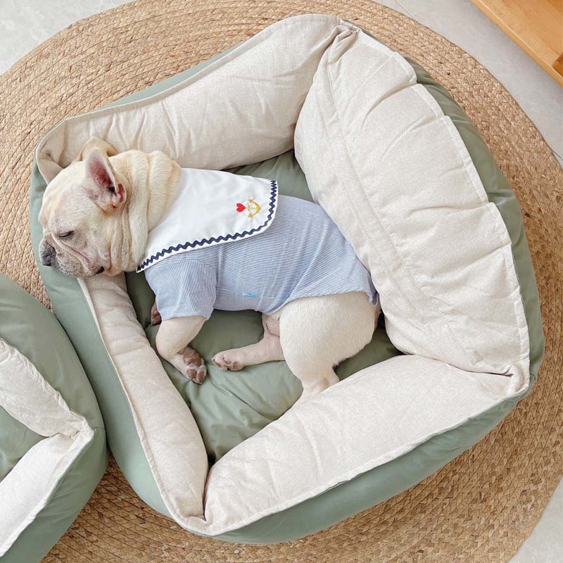 Lussuoso letto per cani in pelle scamosciata – Comfort morbido e profondo per un sonno riposante