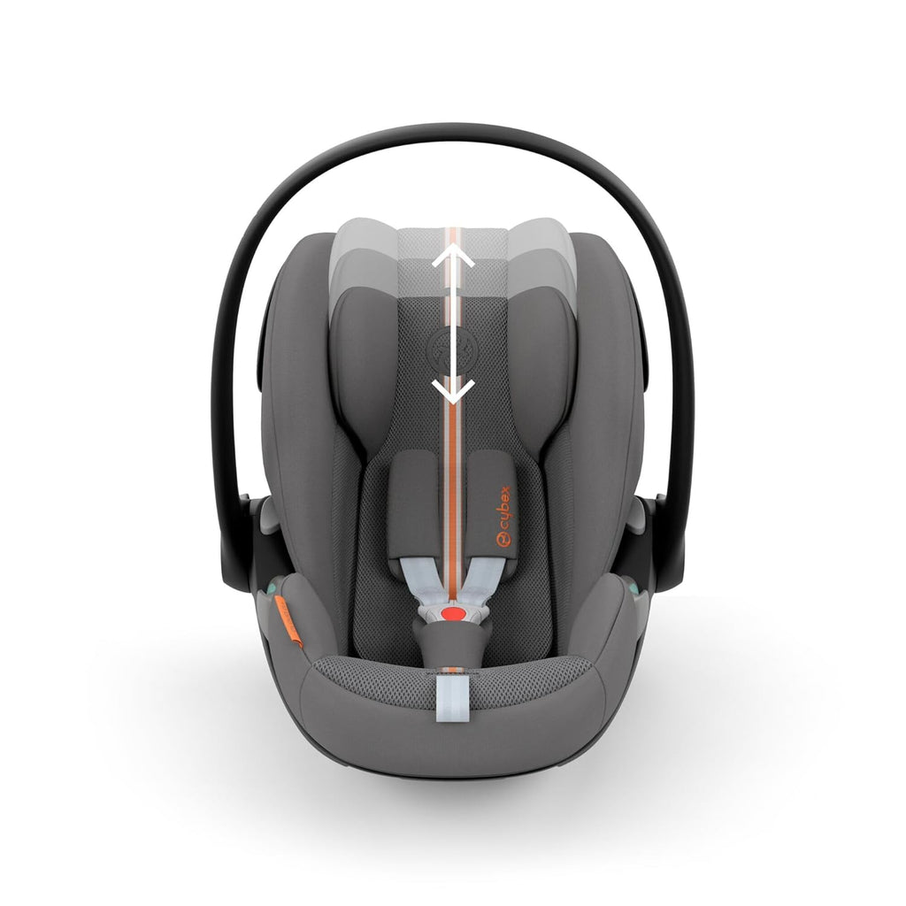 CYBEX Gold Seggiolino auto Cloud G i-Size Plus, Include riduttore per neonato, Dalla nascita fino a ca. 24 mesi, Per bambini da 40 cm a 87 cm, Max. 13 kg, Lava Grey