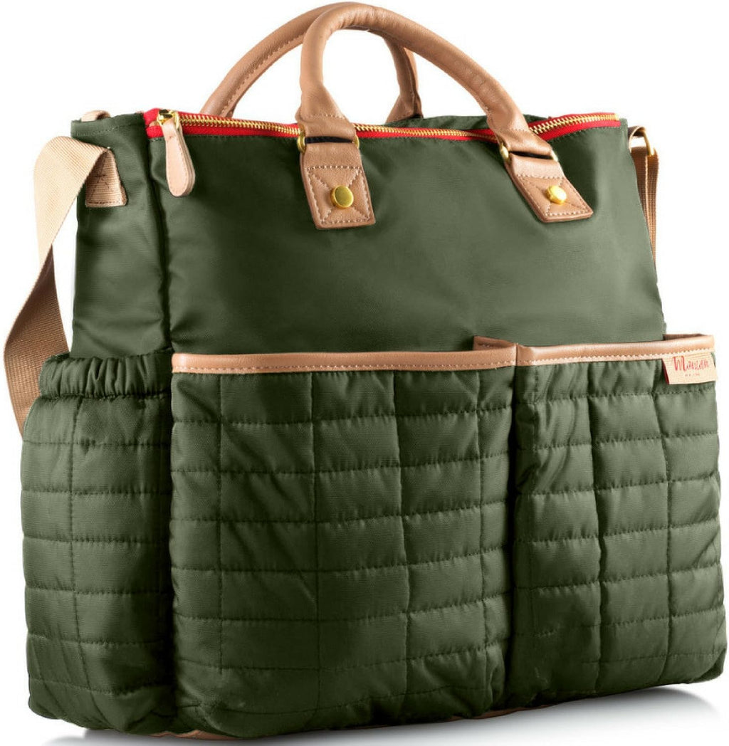Maman Designer-Wickeltasche, mit passender Wickelunterlage, patentiert, Grün (Grün ), Einheitsgröße