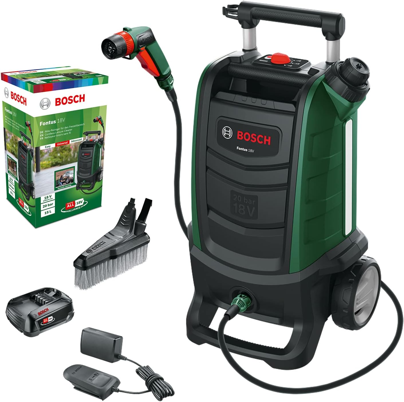 Bosch Akku Outdoor Reiniger Fontus 18V (ohne Akku, 18-Volt-System, im Karton)