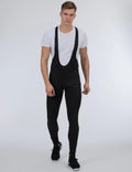 Herren Winter Fahrradhose Lang Trgerhose Pro Line II Schwarz-Silber
