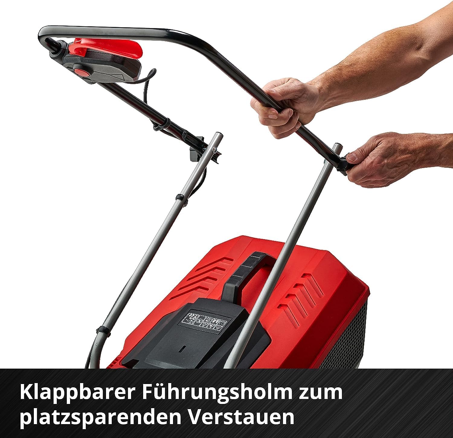 Einhell City Tagliaerba a batteria GE-CM 18/30 Li Kit Power X-Change (18 V, larghezza taglio 30 cm, fino a 150 m, Brushless, cesto di raccolta 25L, altezza taglio 30-70 mm, incl. batteria 3,0 Ah + caricabatterie)