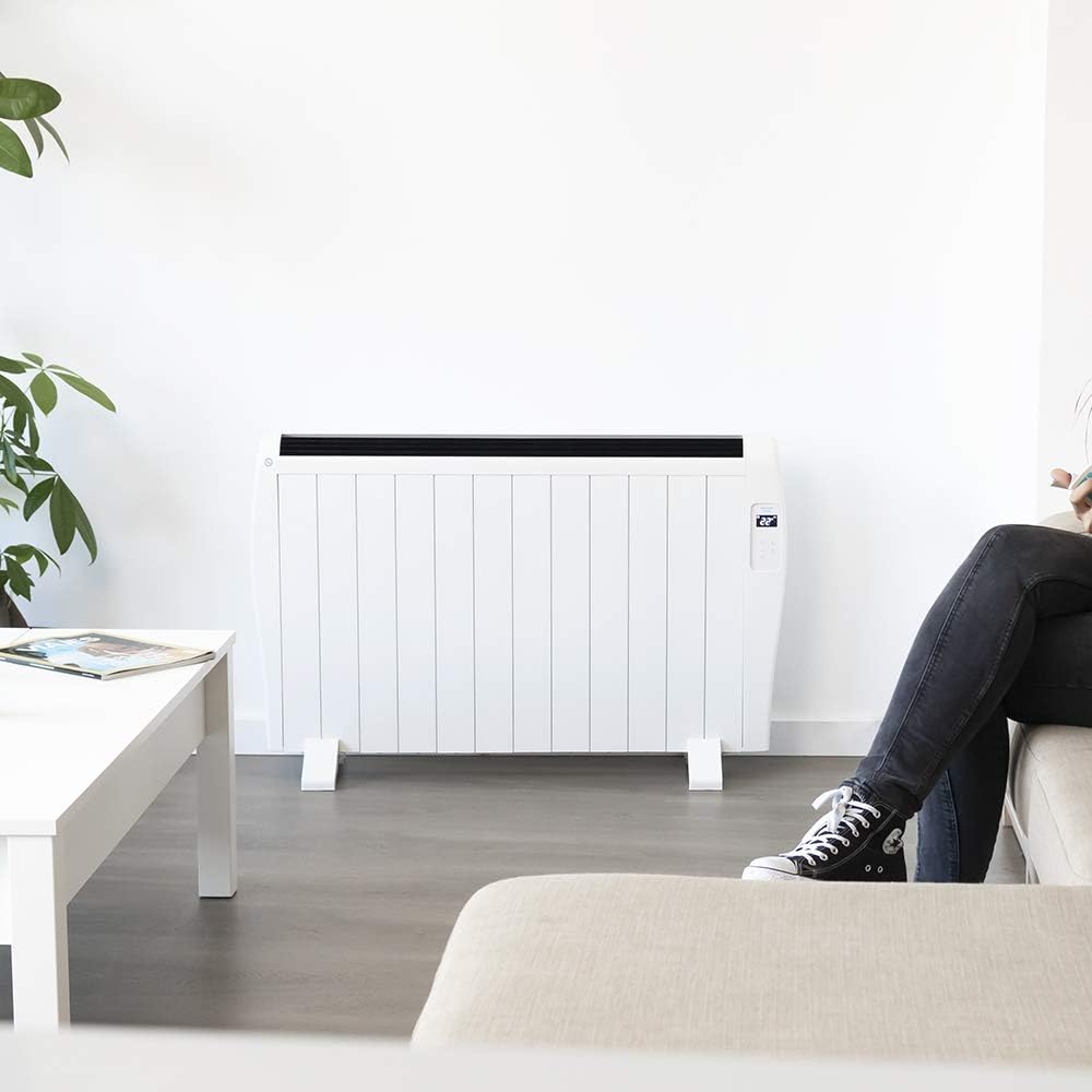 Cecotec Radiatore a olio con telecomando ReadyWarm 2500 Thermal. 1800 W, 12 elementi in alluminio, schermo LCD, 3 modalità di riscaldamento, timer, design sottile, protezione contro il surriscaldamento Overprotect System