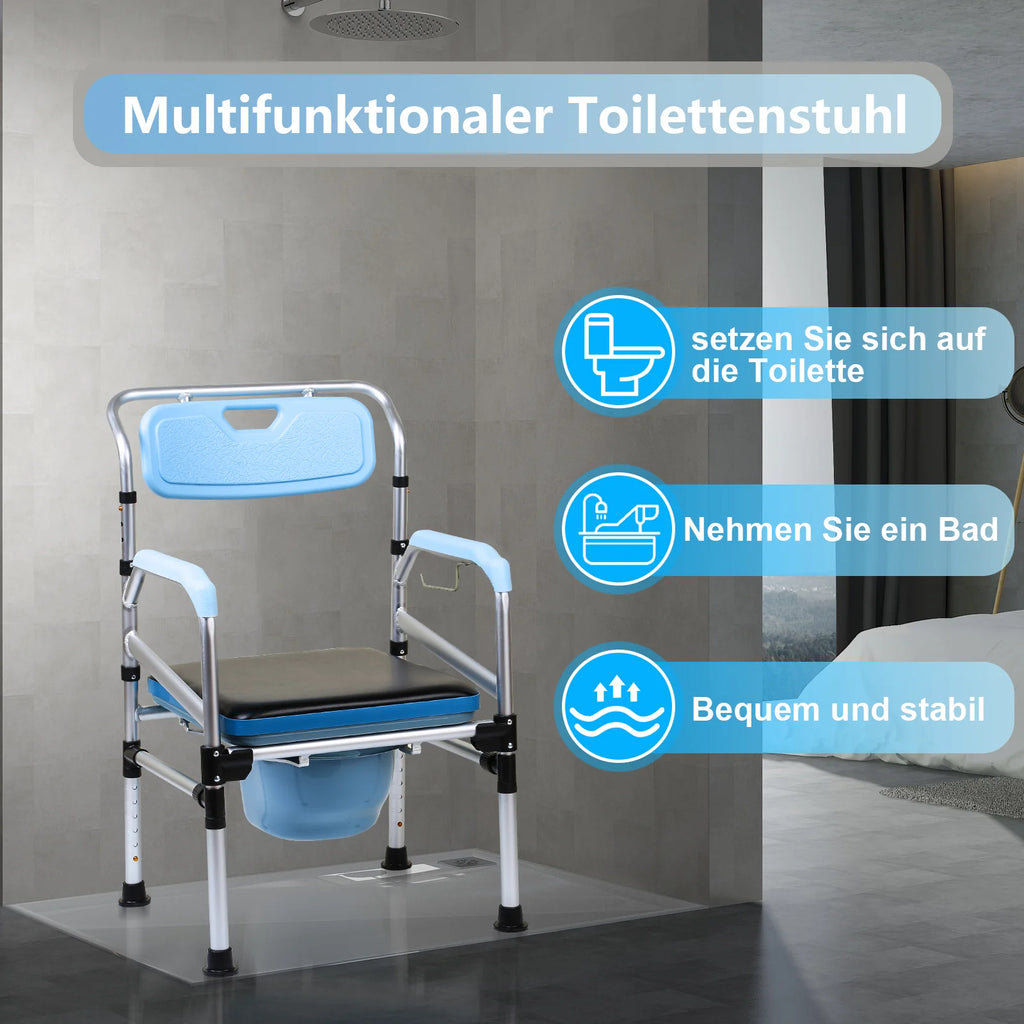 Sonnewelt Sedia comoda regolabile in altezza con sedia WC inclusa