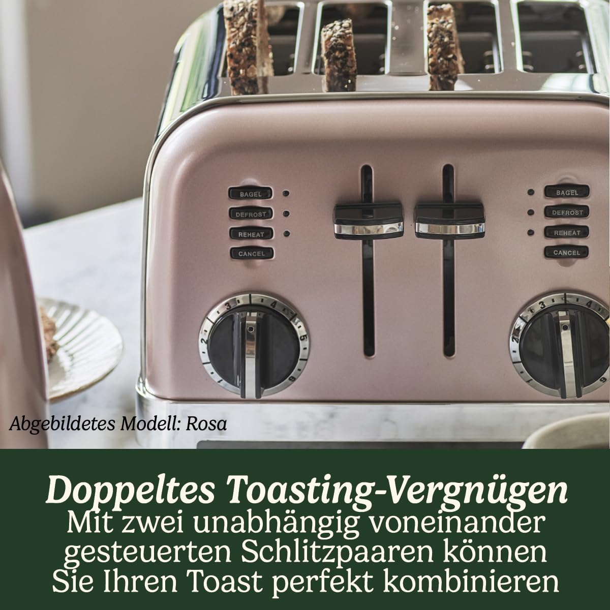 Cuisinart 4-Scheiben-Toaster | Breite Schlitze, ideal für dickes Brot und Bagels | 6 Brunungsstufen plus Abtauung | Breite Schlitze,High-Lift-Hebel | Passender Wasserkocher erhltlich | Perle