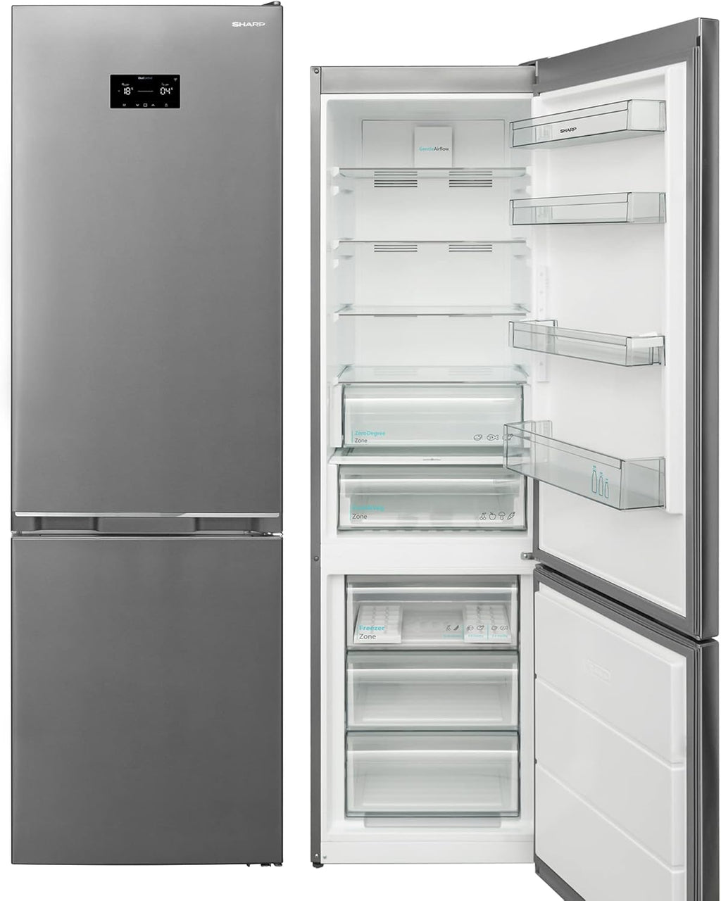 Sharp SJ-BA20DHXIC-EU Frigorifero Combinato NoFrost Inox Look