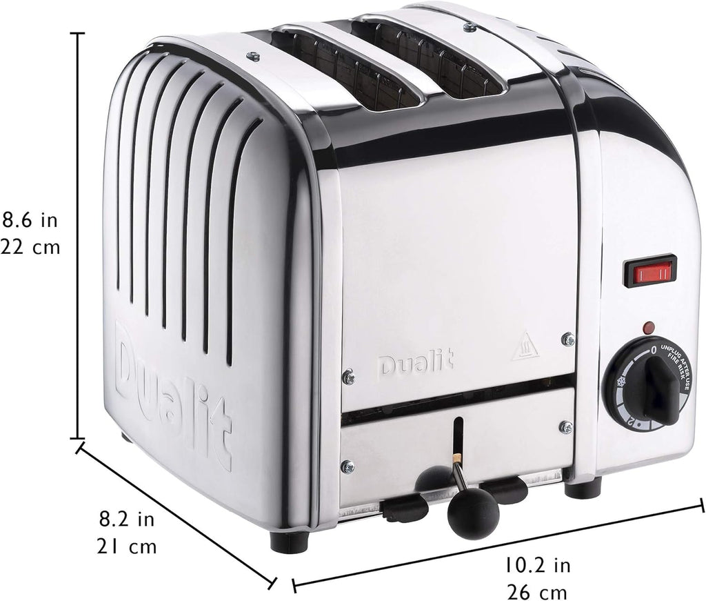 Tostapane Dualit 20245 Classic 2 fette Vario, 1200 W, Acciaio inossidabile lucidato