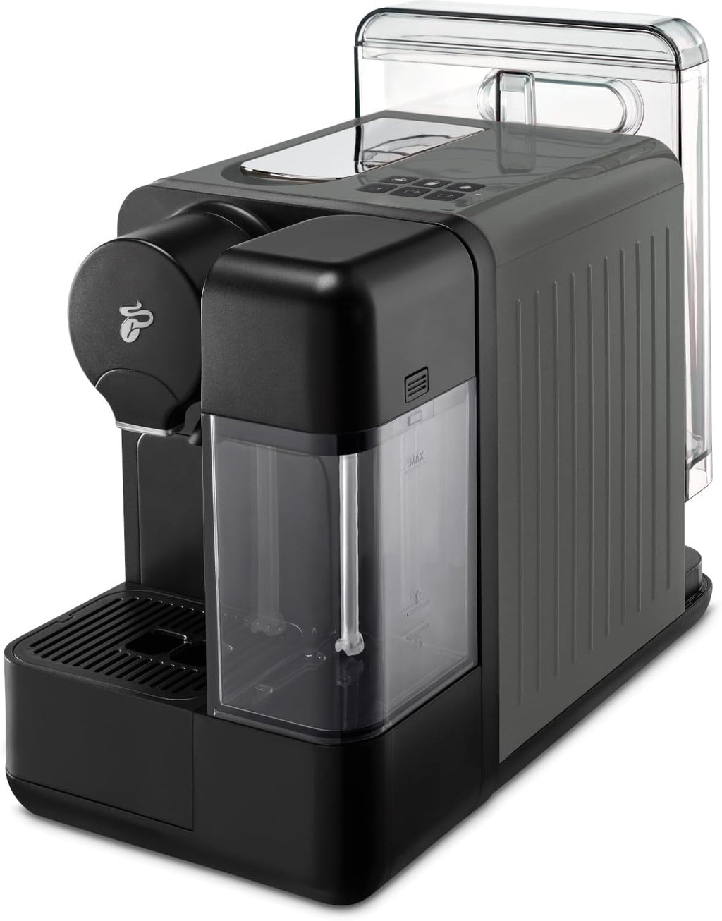 Tchibo Cafissimo „milk“ Kaffeemaschine Kapselmaschine inkl. 30 Kapseln für Caffè Crema, Espresso, Kaffee und Milchspezialitäten, Schwarz