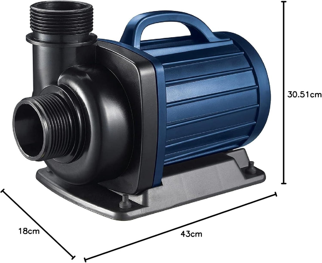 AquaForte DM-5.000 pompe per laghetto/filtro, 40 Watt, portata massima di 5 m3 all'ora, prevalenza massima di 3.5 metri, lunghezza del cavo 10 metri, adatta per corsi d'acqua, cascate e filtri