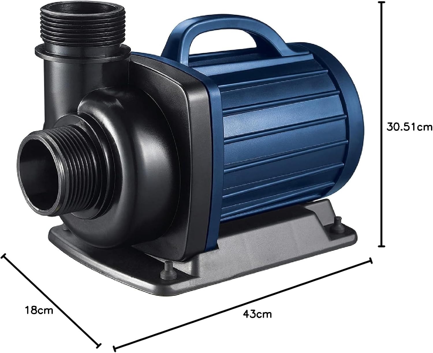AquaForte DM-5.000 pompe per laghetto/filtro, 40 Watt, portata massima di 5 m3 all'ora, prevalenza massima di 3.5 metri, lunghezza del cavo 10 metri, adatta per corsi d'acqua, cascate e filtri