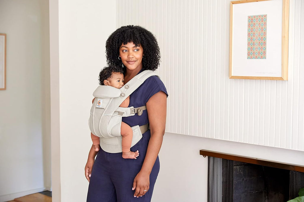 Ergobaby Omni Breeze Marsupio per Neonati dalla Nascita fino a 20 kg, Morbido Mesh SoftFlex a 4 Posizioni, Ergonomico, Porta Bebè, Natural Beige
