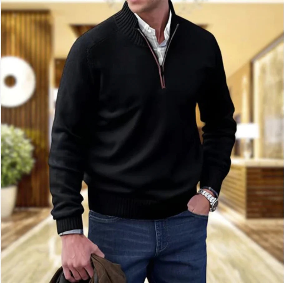 Luxuriser Half-Zip-Pullover für Herren