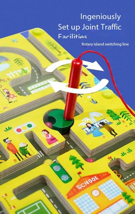 Traffic Maze Game - Magnetisches Abenteuer - Magnetisches Labyrinth