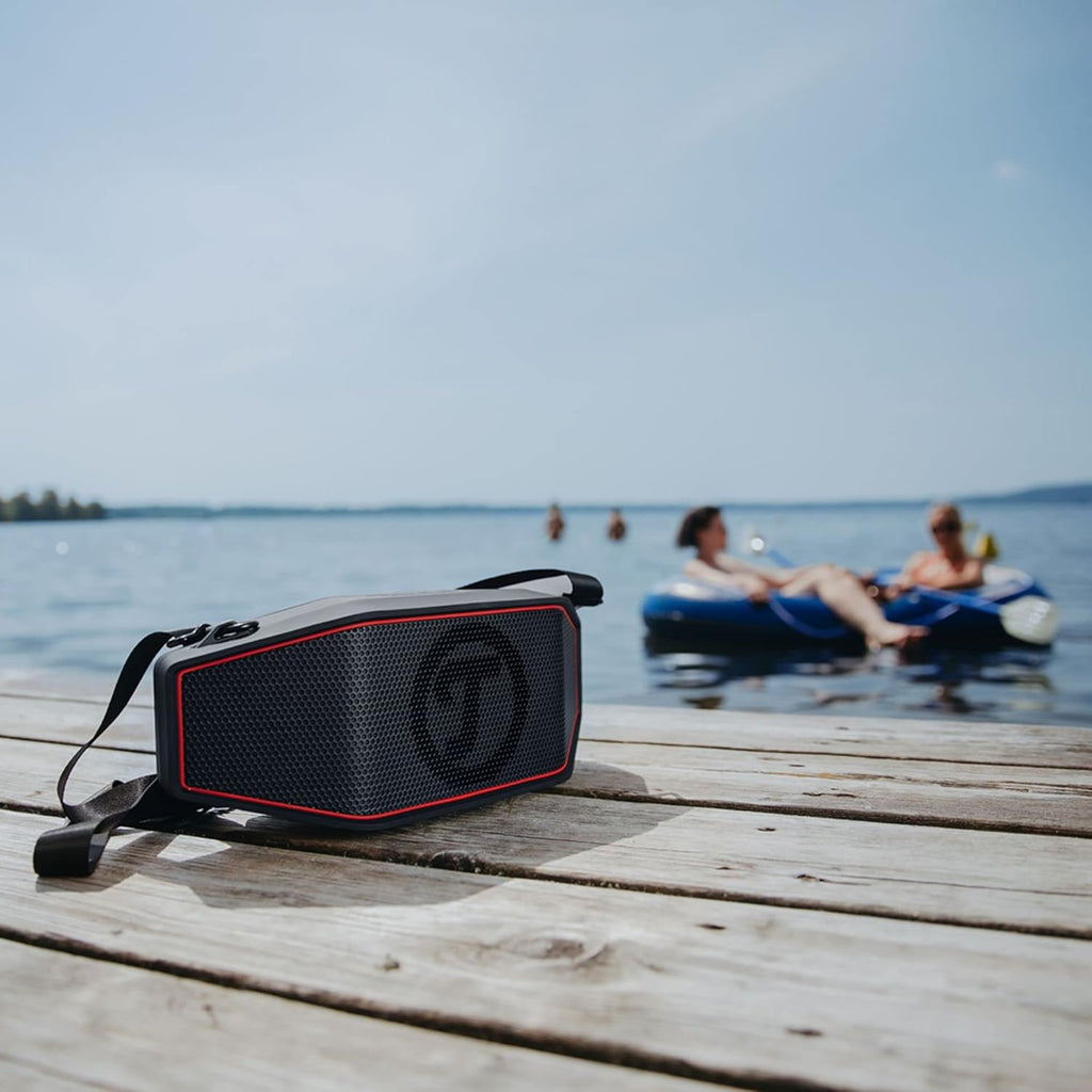 Teufel ROCKSTER Cross Altoparlante stereo Bluetooth portatile Wireless musica Batteria fino a 16 ore Protezione dagli spruzzi d'acqua IPX5 Nero