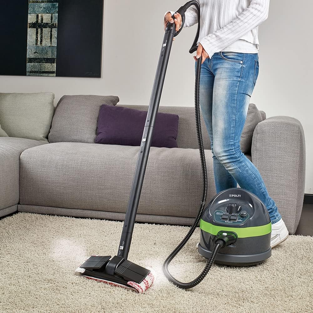 POLTI PTEU0259 Pulitore a vapore Classic 65 con tappo di sicurezza, capacità 1,3 L, pressione massima 4 bar, getto di vapore fino a 110 g/min, tempo di riscaldamento 9 minuti, indicatore luminoso pronto vapore, caldaia in alluminio Extra Alp, diametro