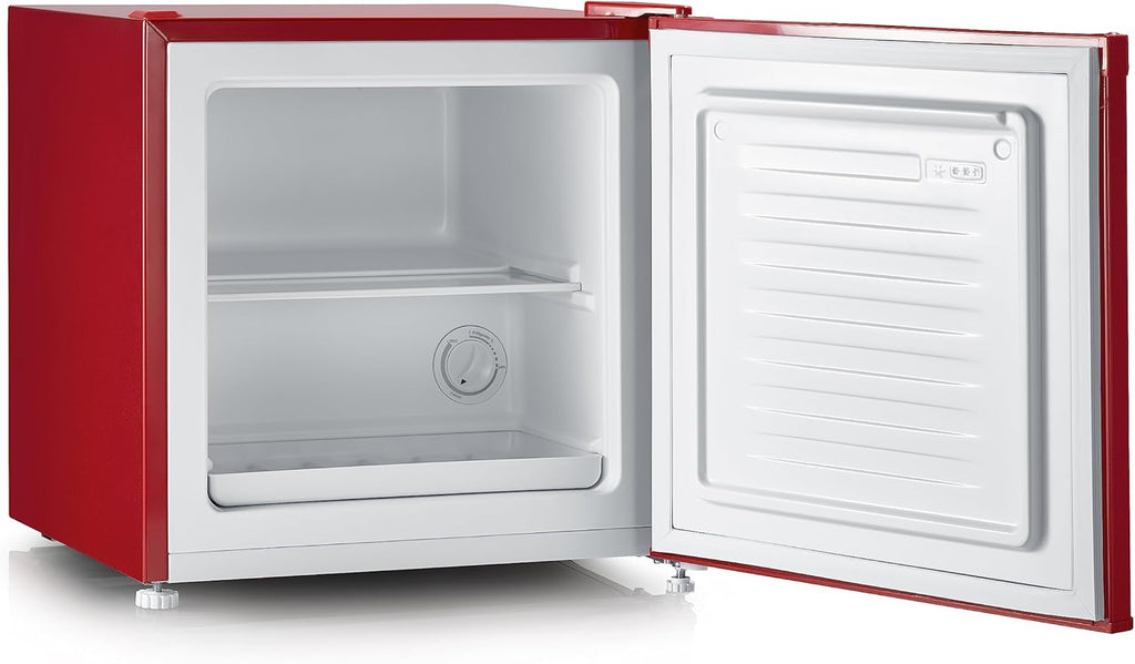 SEVERIN Mini Frigorifero/Congelatore Retrò (31 l), Congelatore piccolo, Minifrigo con controllo flessibile della temperatura, Frigo da tavolo, nero, GB 8880