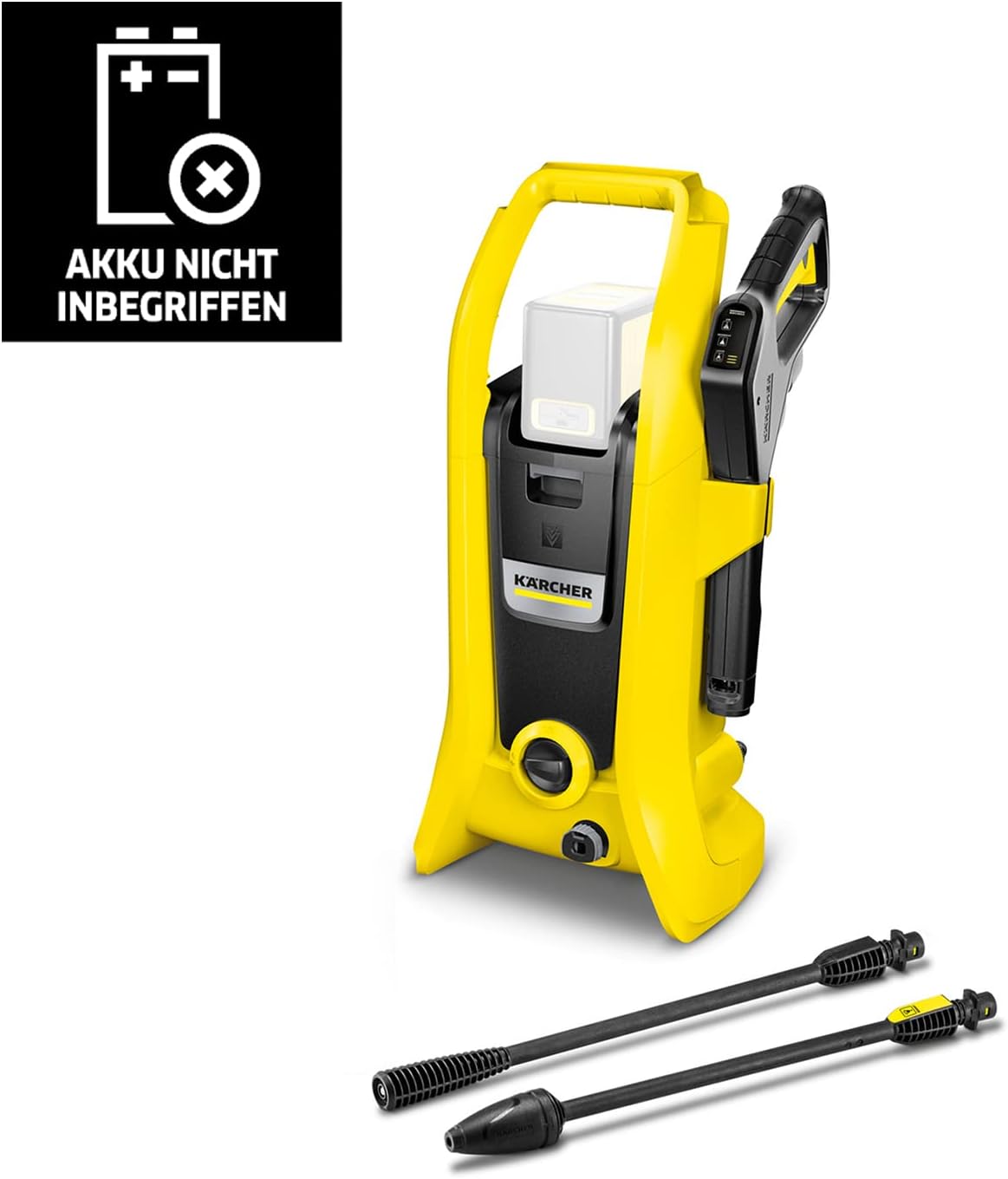 Idropulitrice a batteria Kärcher K 2 Battery da 36 V, pressione: 110 bar, lancia a getto singolo, ugello rotante, raccordo per tubo da giardino A3/4, peso: 4,5 kg, compatibile con la batteria Kärcher da 36 V, senza batteria
