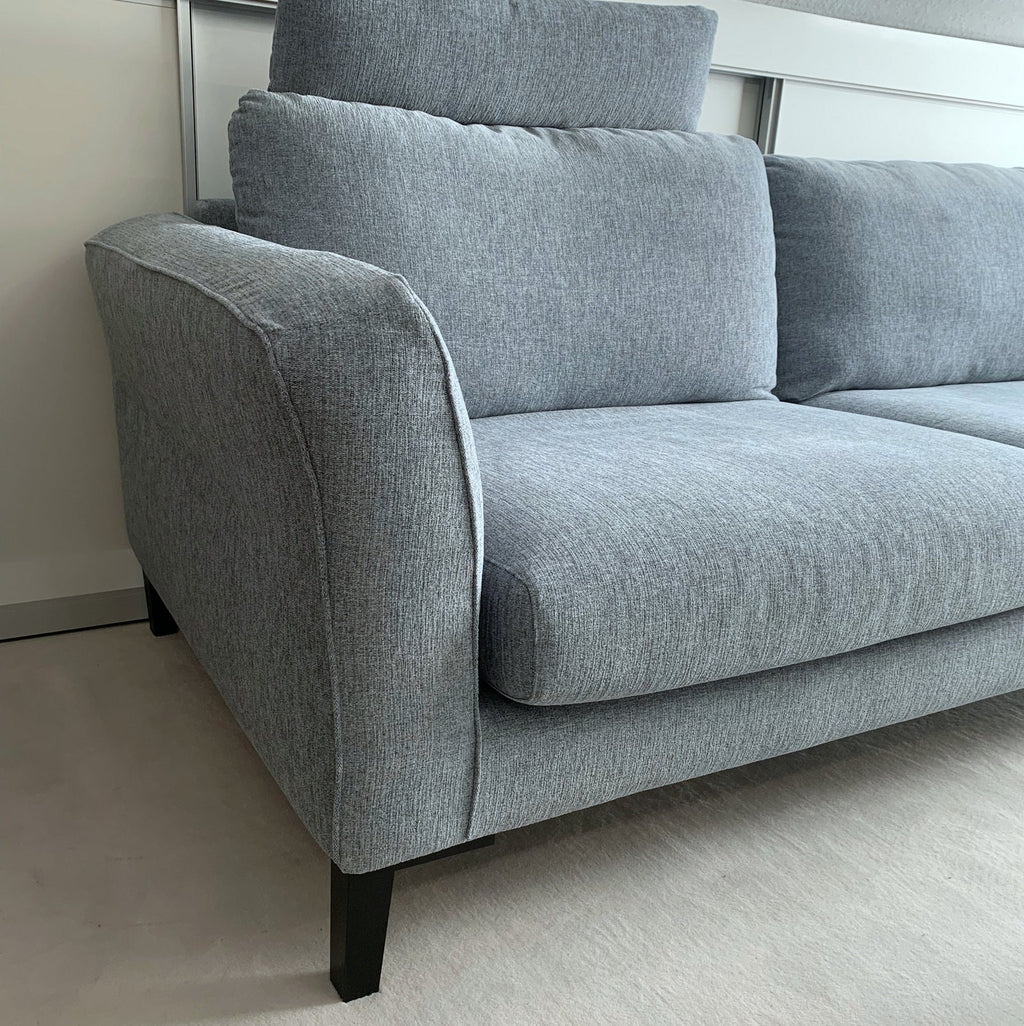 Divano angolare espositivo Sits Anja, azzurro, 293 x 221 cm, rivestimento sfoderabile