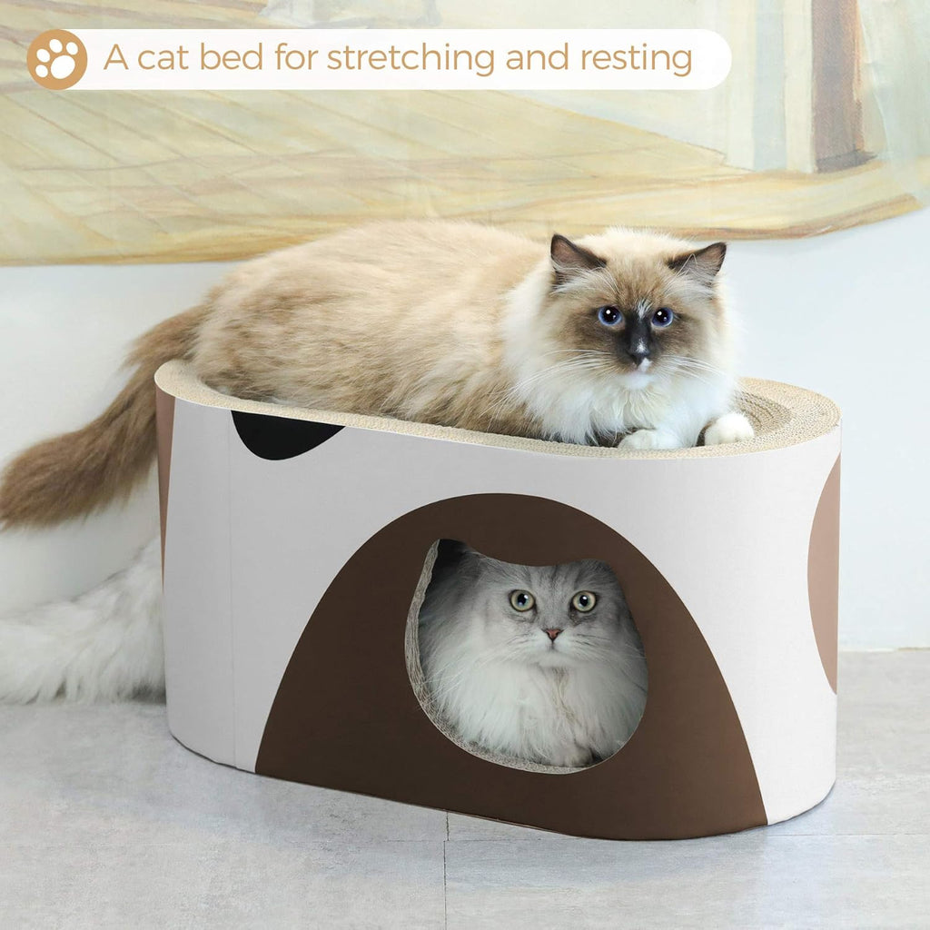 ComSaf Kratzbrett für Katzen, Kratztonne aus Wellpappe, Recycelbar Kratzbretter Katze, Kratzschutz für Sofa, Tür, Mbel, Kratzpappe für Katzen 58 x 25 x 25cm