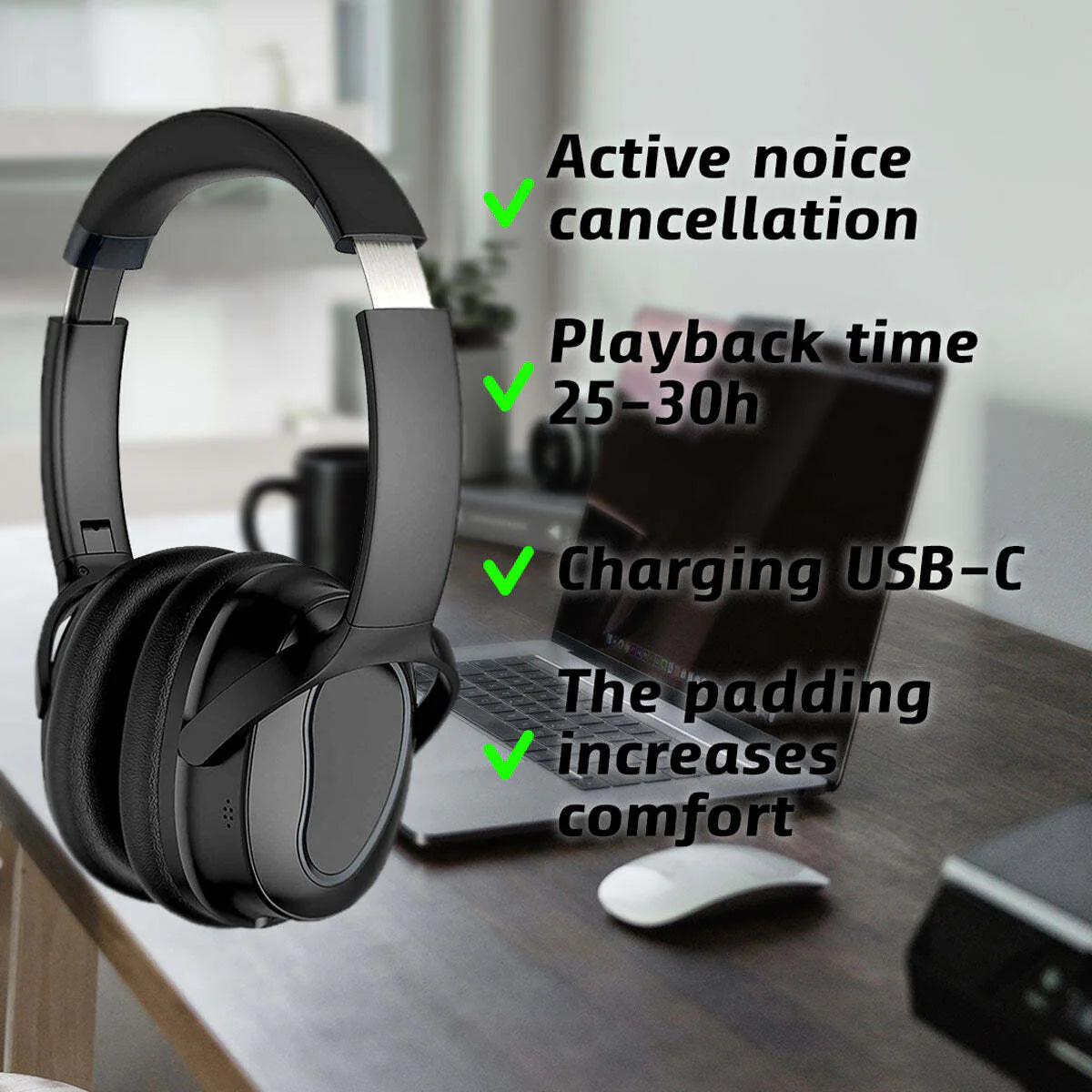 Kuura Bass Pro Bluetooth ANC Kopfhrer