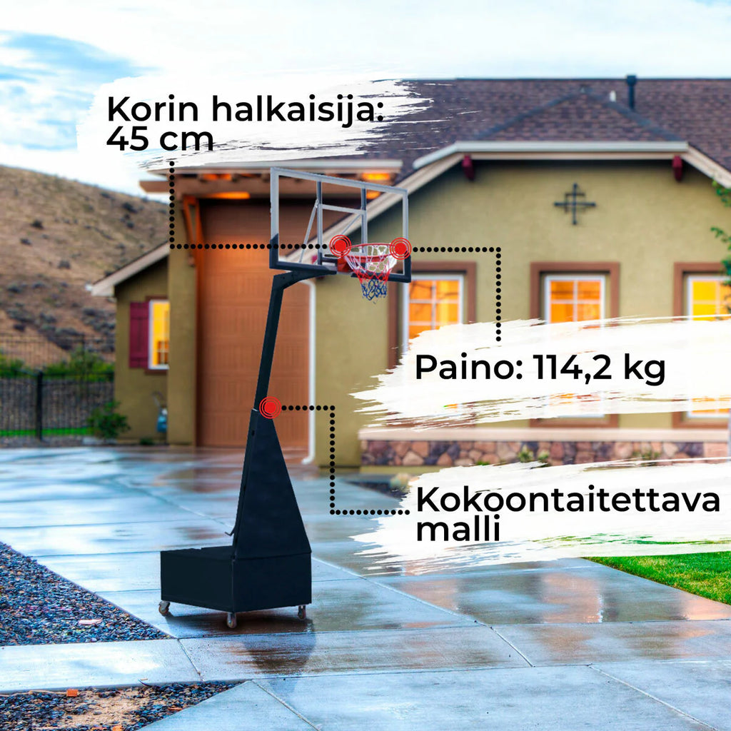 Prosport Basketballkorb klappbar 2.6 - 3.05m