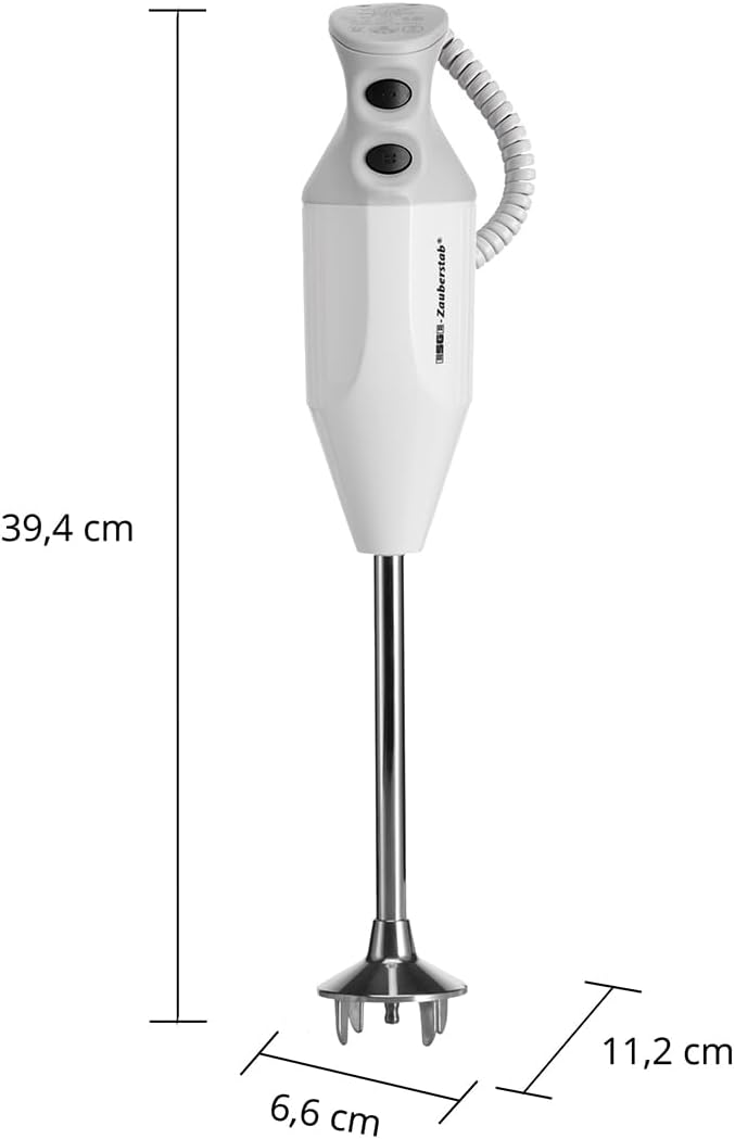 ESGE Zauberstab P 350 Profi, frullatore a immersione bianco con lama multiuso, fino a 22.000 giri/min, 90880, bianco/grigio