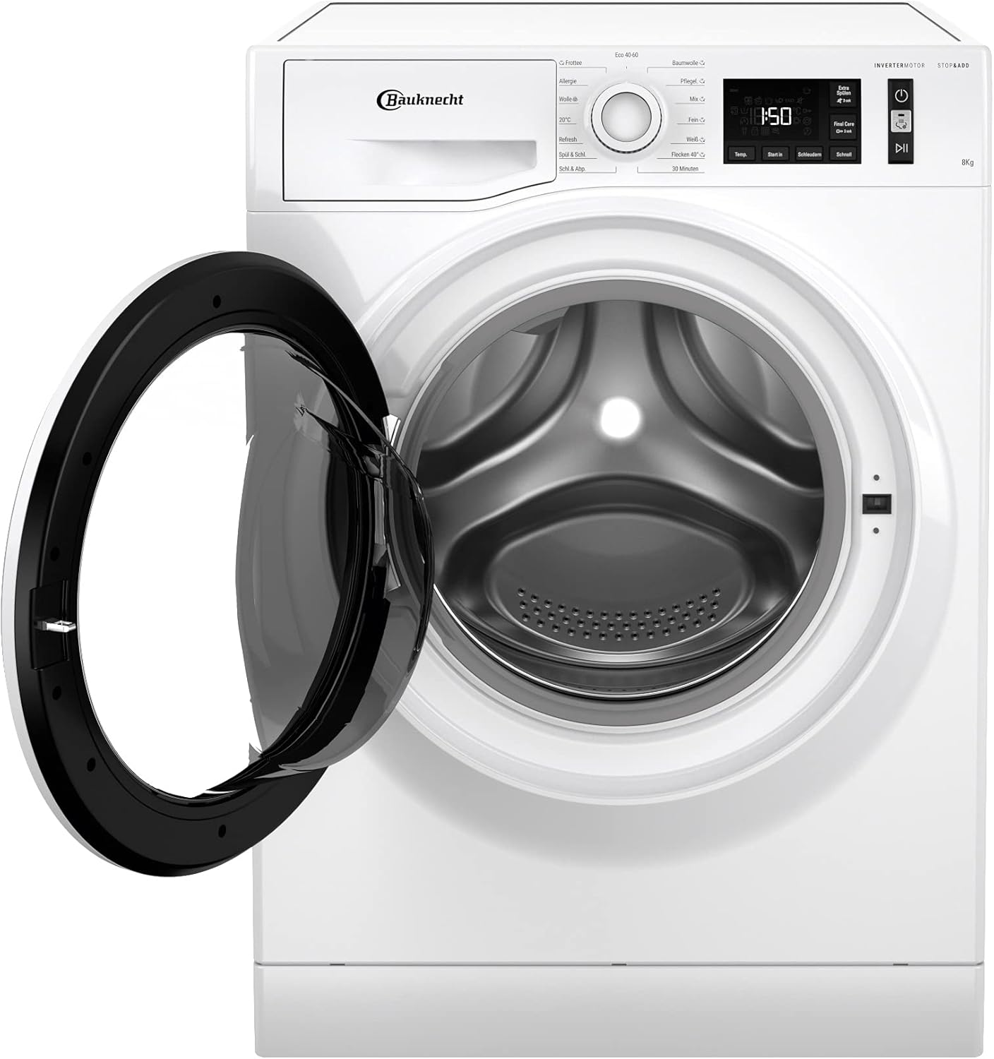 Bauknecht W Active 8A Lavatrice a carica frontale/ 8kg/ potente rimozione delle macchie/ programmi a vapore/ opzione Steam Hygiene/ classe di efficienza energetica A/ funzione Stop&Add/ motore ProSilent [Classe energetica A]