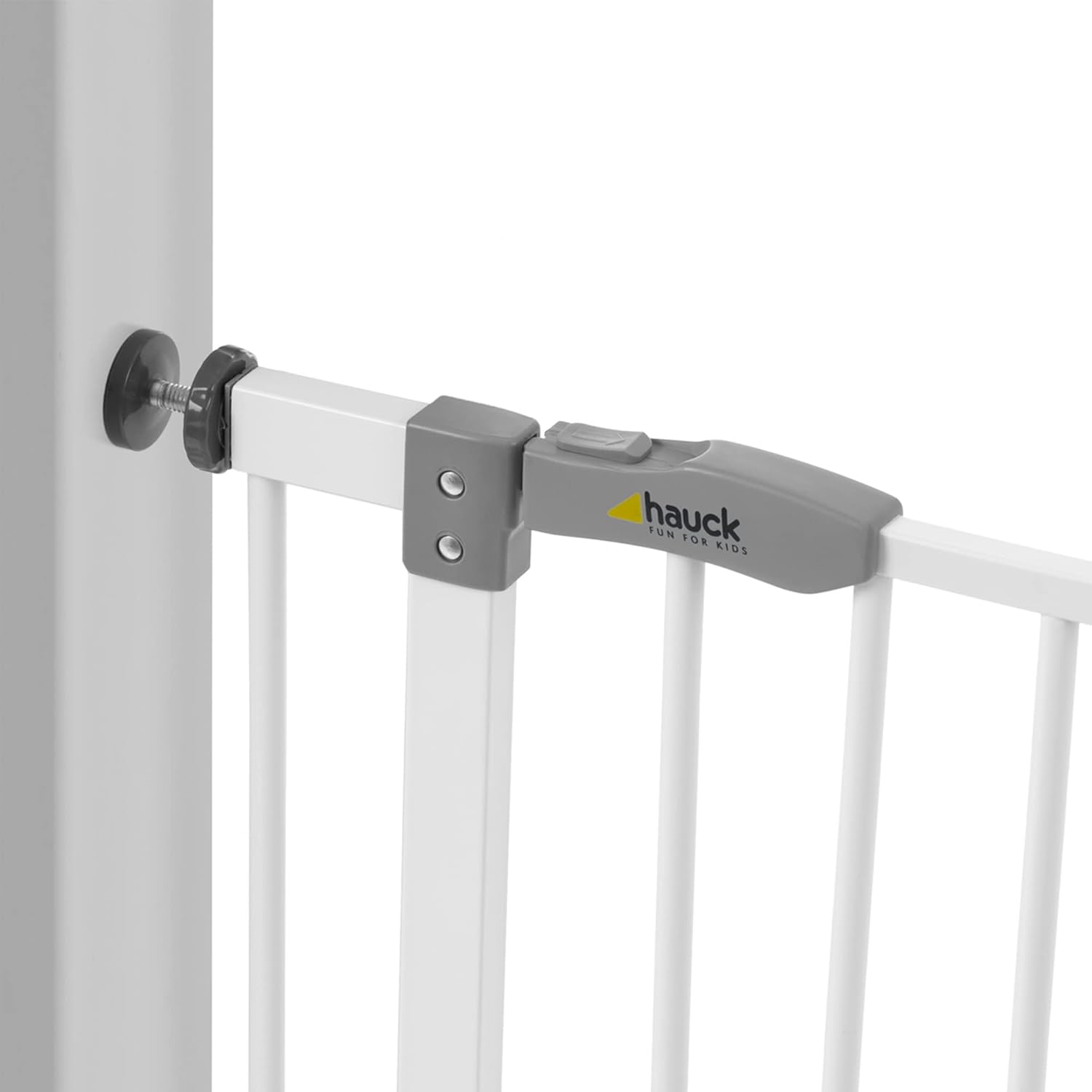 Hauck Cancelletto di Sicurezza / Cancelletto per Porte Open N Stop, per Larghezze 75 - 80 cm, Senza Forare, Apertura a una Mano, Apertura su Due Lati, Metallo, Bianco