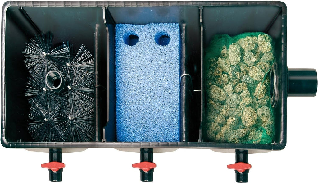 T.I.P. Teichfilter - Teichaußenfilter-Set (20.000 l Teichvolumen, Wet-and-Dry Technologie, UV-C 18 W, Filterbehälter 70 l, inkl. Pumpe, UV-C Strahler, Schläuche, Filtermaterial) WDF 20000 UV 18, 30285
