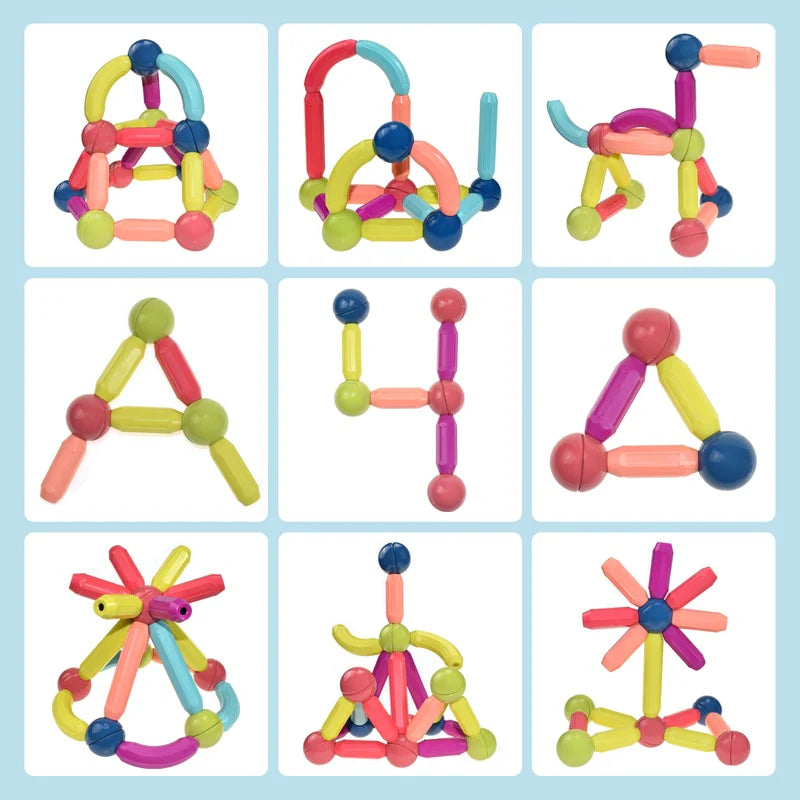 Giocattoli magnetici - Sviluppa la creatività - Bastoncini magnetici