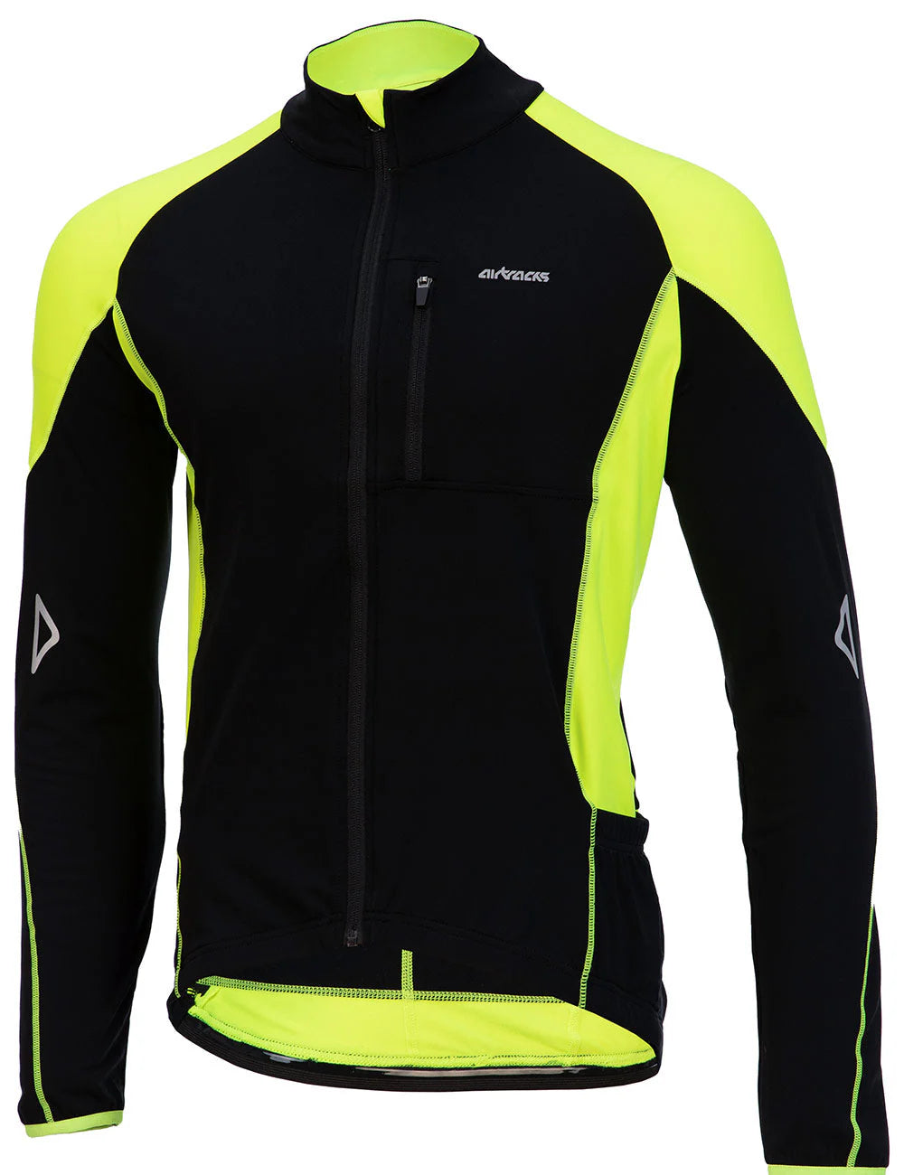 Herren Thermo Fahrradtrikot Pro-T Schwarz-Neon Setprodukt